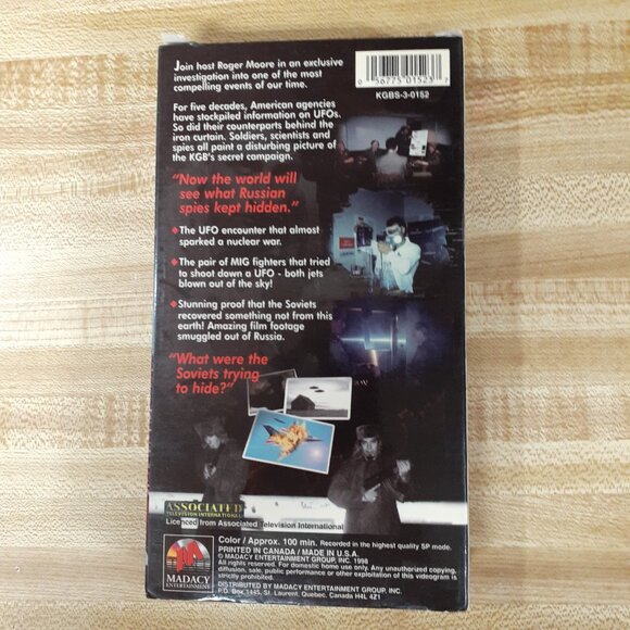 The Secret KGB UFO Files VHS ( Hosted By Roger Moore ) Alien Scifi Vintage 90s - Picture 3 of 6